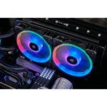 Corsair LL140 RGB, 140mm Dual Light Loop RGB LED PWM Fan, 2 Fan Pack with Lighting Node PRO (Black) - Сэнс - Image 4