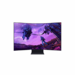 Samsung Odyssey Ark Curved Gaming Monitor, 55 inch, 4K 3840x2160 at 165Hz, HDMI Port, DP Port, USB Port, RJ45 Ethernet Port, Headphone IN, HDMI Cable, DP Cable, Remote Controller