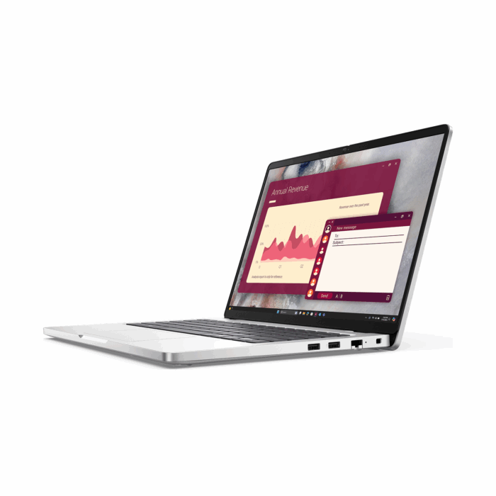 Dell Pro 14 PC14250, Intel Core Ultra 7-255U, 14 inch, Non-Touch, 16GB DDR5, 512GB SSD, 3-Cell 45Wh, Copilot key keyboard, No OS - Platinium Silver - Image 4