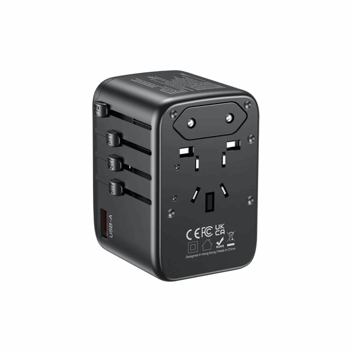 Unitek GaN Universal Travel Adapter, USB-C/USB-A, 65W, Black - Image 3