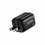 Unitek 2-port Wall charger, USB-C/USB-A, 20W, US, Black - Image 2