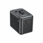 Unitek GaN Universal Travel Adapter, USB-C/USB-A, 65W, Black - Image 2