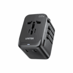 Unitek GaN Universal Travel Adapter, USB-C/USB-A, 65W, Black