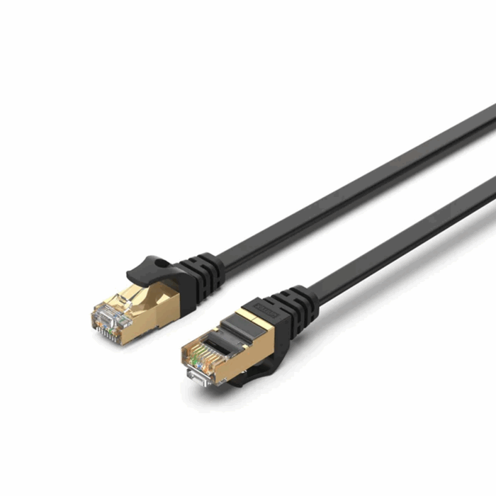 Unitek Cat 7 SSTP RJ45 Flat Ethernet Cable, 10m, C1897BK-10M - Image 1