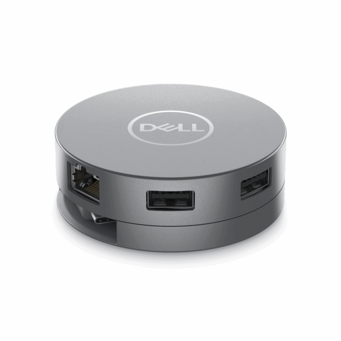 Dell 6-in-1 USB-C Multiport Adapter - DA305, HDMI, RJ-45, USB-A, USB-C, DP - Grey - Image 6
