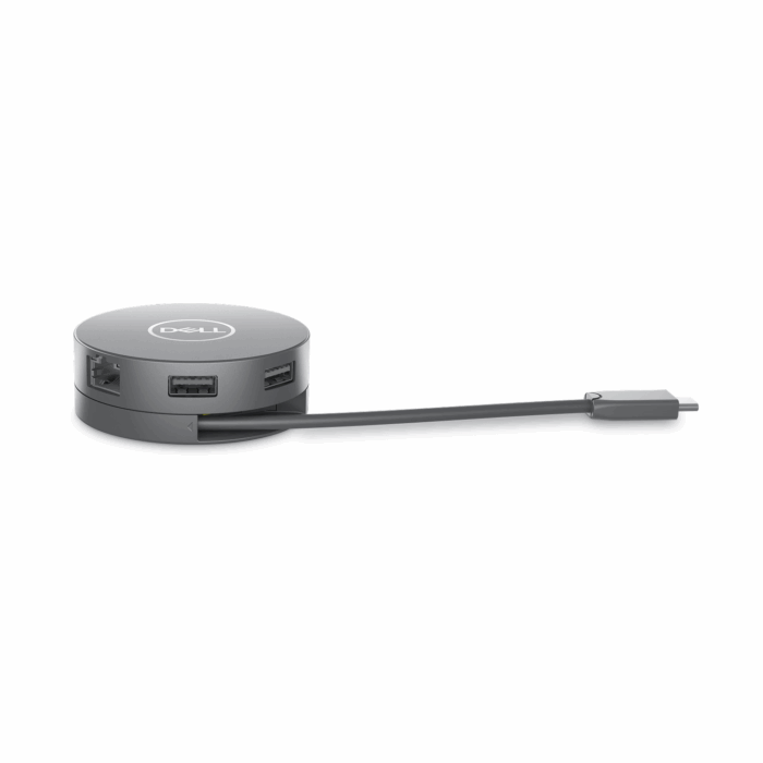 Dell 6-in-1 USB-C Multiport Adapter - DA305, HDMI, RJ-45, USB-A, USB-C, DP - Grey - Image 3