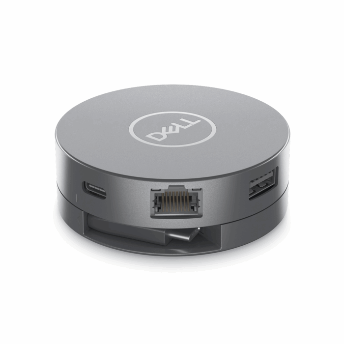 Dell 6-in-1 USB-C Multiport Adapter - DA305, HDMI, RJ-45, USB-A, USB-C, DP - Grey - Image 1