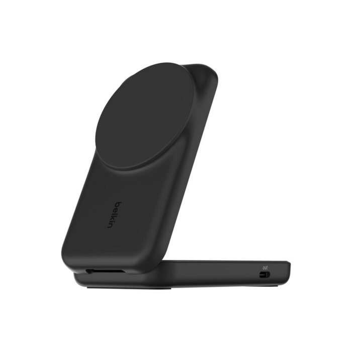 Belkin 2-in-1 Foldable Magnetic Charger with Qi2, 25W, Black - Image 1