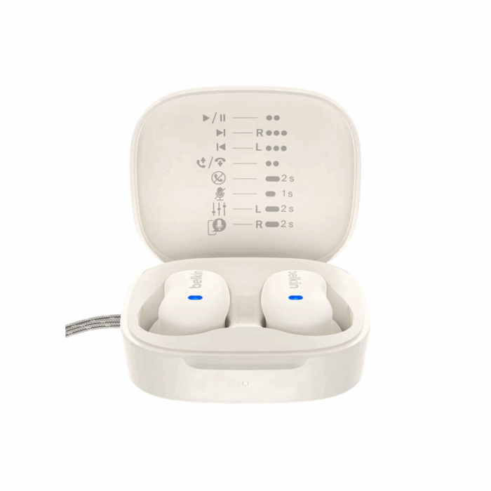 Belkin SoundForm Anywhere True Wireless Earbuds, Cream - Image 2