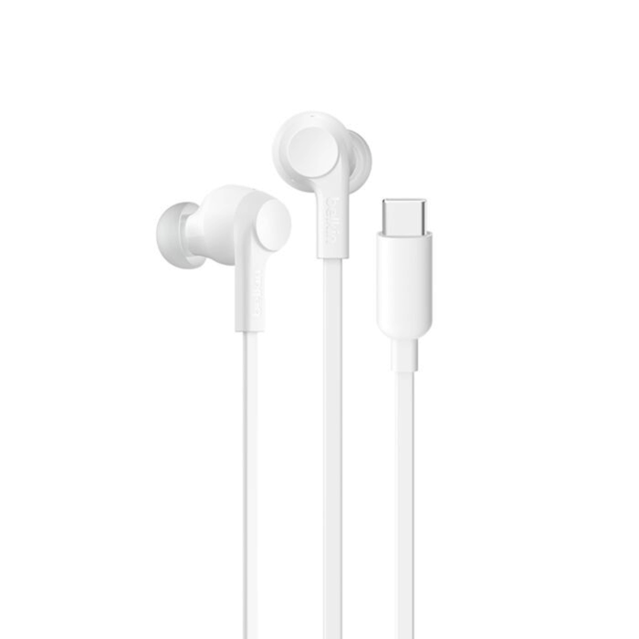 Belkin SoundForm Wired Earbuds (USB-C), White - Image 1