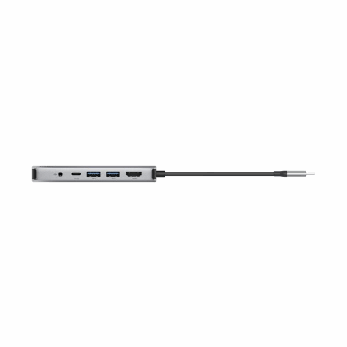 Belkin USB-C 7-in-1 Multiport Hub, 4K@60Hz, HDMI, SD, microSD, USB-C, USB-A, Audio in/out - Silver - Image 3