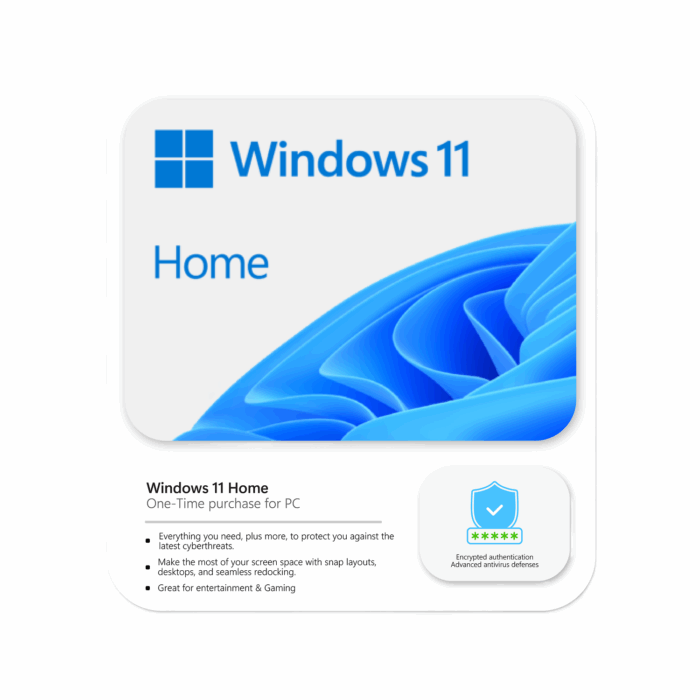 Microsoft Windows 11 Home 64-bit (One-time purchase for PC) - Image 1