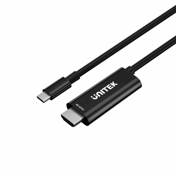 Unitek USB C to HDMI 4K@60Hz Cable with 100W PD, 2m, Black - Image 1