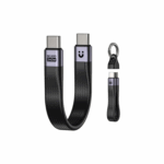 Unitek Full-Featured Keychain Cable, USB-C to USB-C, 13cm, 40Gbps Data, PD240W, 8K@60Hz Display, Black