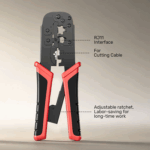 Unitek CAT6 Network Crimping Tool for 8P, 6P, 4P Connectors, Red - Image 4
