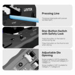 Unitek CAT7 Network Crimping Tool for 8P, 6P Connectors, Blue - Image 4