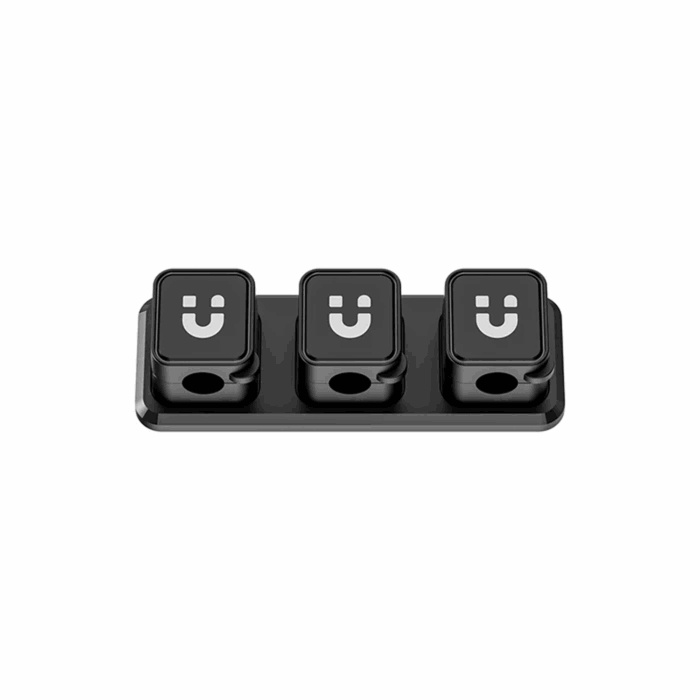 Unitek 3 Pack 3-Slot Cord Organizer Management, Black - Image 1