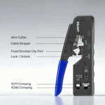 Unitek CAT7 Network Crimping Tool for 8P, 6P Connectors, Blue - Image 3