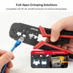 Unitek CAT6 Network Crimping Tool for 8P, 6P, 4P Connectors, Red - Image 5