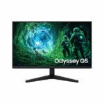 Samsung Odyssey G5 27 QHD Gaming Monitor, 27 inch, 2560x1440 at 200hz, DP, HDMI with HDMI, DP Cable