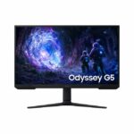 Samsung Odyssey G5 32 QHD Gaming Monitor, 32 inch, 2560x1440 at 180Hz, DP, HDMI with HDMI, DP Cable