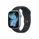 Apple Watch Series 11, 46mm, GPS, Space Grey Aluminium Case with Black Sport Band - ML