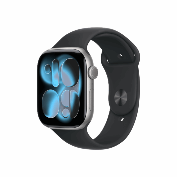 Apple Watch Series 11, 46mm, GPS, Space Grey Aluminium Case with Black Sport Band - ML - Image 1