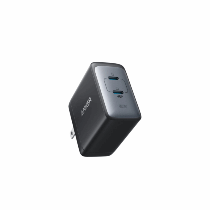 Anker Powerport III 2-Port Charger, USB-C, 65W, US, Black - Image 1