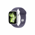 Apple Watch Series 11, 42mm, GPS, Silver Aluminum Case with Purple Fog Sport Band