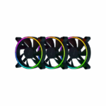 Razer Kunai Chroma RGB 140mm LED PWM Performance Fan, 3 Pack (Black) - Сэнс