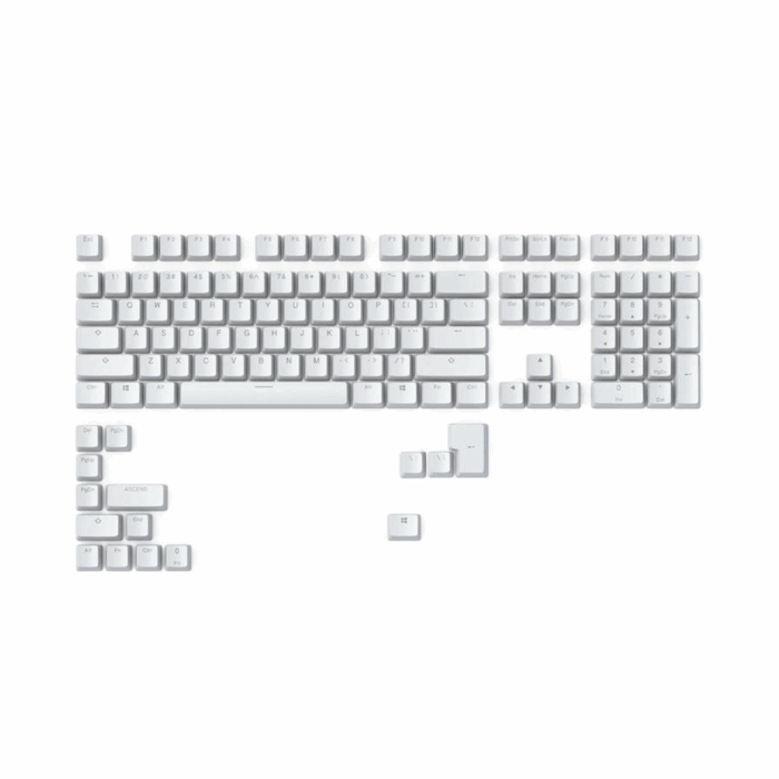 Glorious GMMK ABS Doubleshot V2 USA Base Kit Keycaps (White) - Image 1
