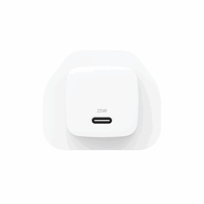 Belkin BoostCharge USB-C Wall Charger 25W, UK, White - Image 3