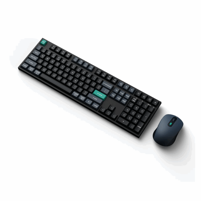 Keychron B36 Keyboard and BM25 Mouse Wireless Combo, Black Green - Image 2