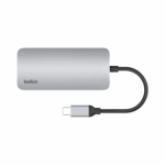 Belkin USB-C 5-in-1 Multiport Hub, 4K@60Hz, HDMI, SD, microSD, USB-A - Silver - Image 4