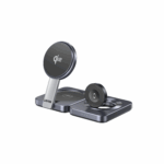 Unitek Foldable 3-in-1 Wireless Charger with Qi2, 15W, Grey