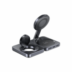 Unitek Foldable 3-in-1 Wireless Charger with Qi2, 15W, Grey - Image 2