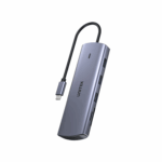 Unitek D1113A, 9-in-1 USB-C 5Gbps Hub, HDMI, VGA, USB-A, SD & MicroSD card reader, RJ45 - Space Grey - Image 3