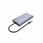 Unitek D1056A, 7-in-1 Type-C Hub with MST, HDMI, DP, USB-A, USB-C, SD card reader, RJ45 - Space Grey - Image 3