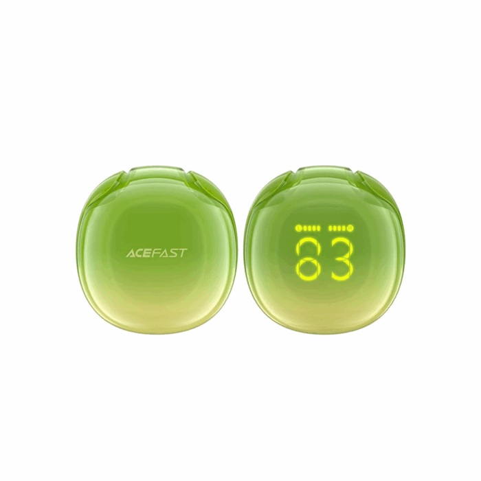 Acefast TWS T9 Crystal (Air) Wireless Earbuds, Avocado Green - Image 3