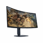Dell Alienware 34 Gaming Curved Monitor, 34 inch, 3440x1440 at 180Hz, HDMI Port, DP Port, USB-A Port, USB-B Port, DP Cable, HDMI Cable, USB A to B Cable - Image 3