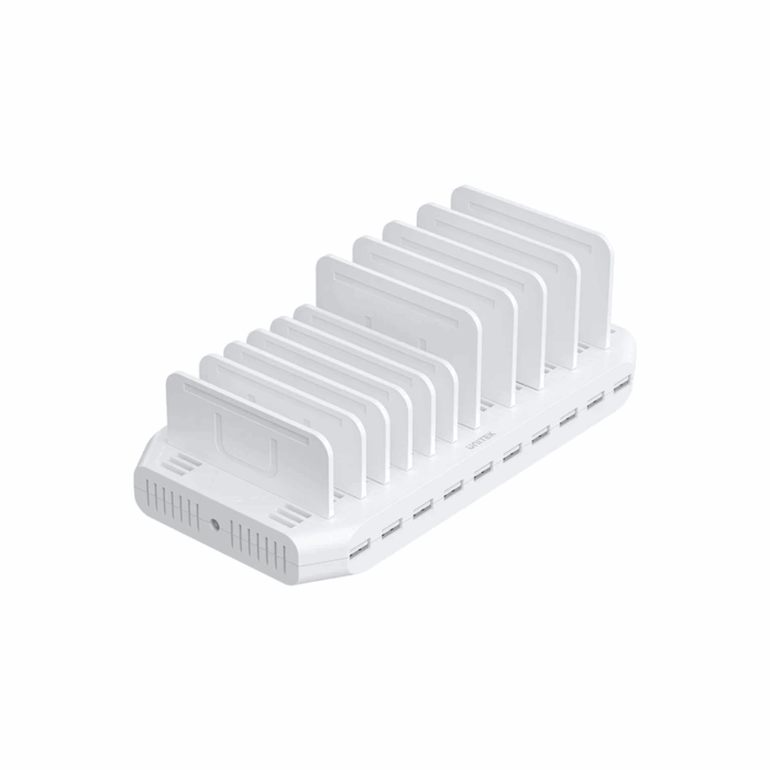 Unitek 10 Port Charging Station, USB-A, 60W, White - Image 3