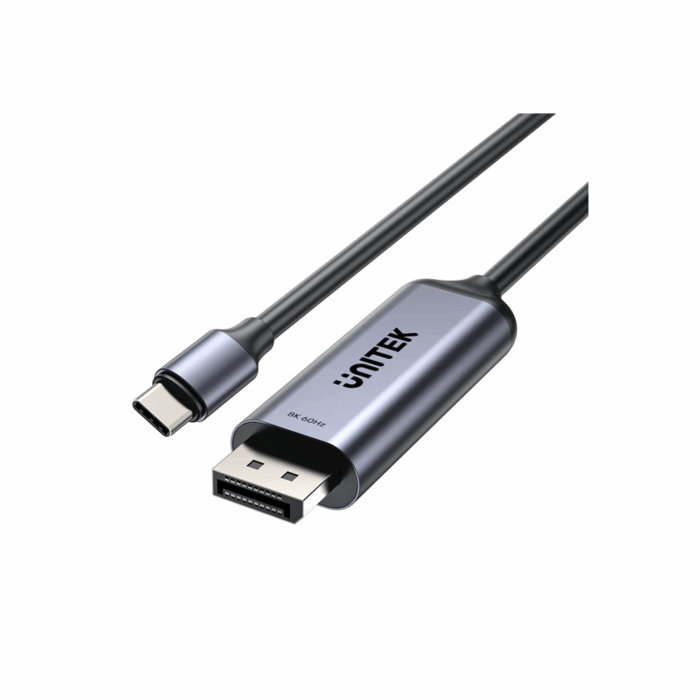 Unitek USB-C to DP Bidirectional 8K 30Hz Cable, 1.8m, Space Grey - Image 1