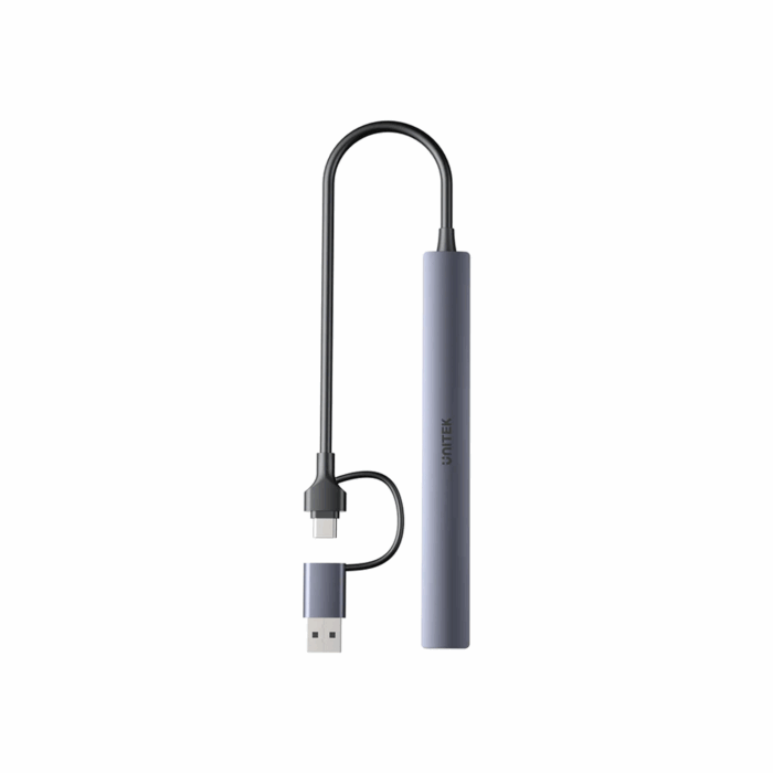 Unitek 7-in-1, 7 USB-A Ports with USB-C to USB-A Adapter - Space Grey - Image 4