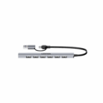 Unitek 7-in-1, 7 USB-A Ports with USB-C to USB-A Adapter - Space Grey - Image 3