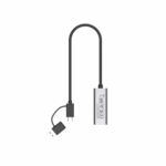Unitek USB to RJ45 Gigabit Ethernet Adapter with USB-C and USB-A connectors - Space Grey - Image 3