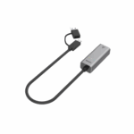 Unitek USB to RJ45 Gigabit Ethernet Adapter with USB-C and USB-A connectors - Space Grey - Image 2