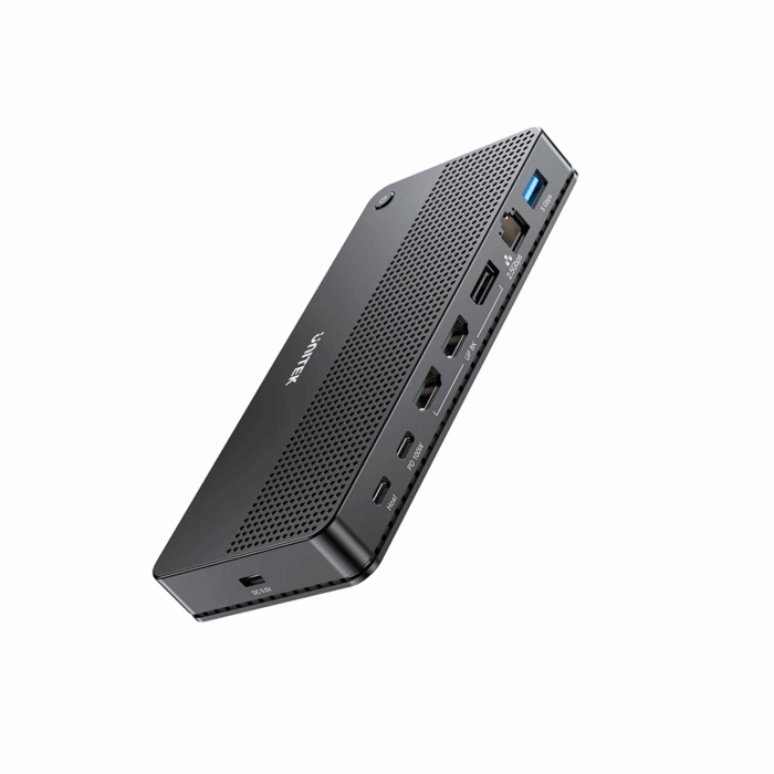 Unitek 13-in-1 Universal USB-C Single 8K, Triple 4K Docking Station, HDMI, DP, USB-A, USB-C, SD&MicroSD card reader, Audio, RJ45 Ethernet - Black - Image 4