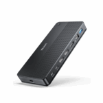 Unitek 13-in-1 Universal Dual 4K KVM Docking Station, USB-C, USB-A, HDMI, DP, SD & Micro SD card reader, Audio, RJ45 Gigabit Ethernet - Black - Image 3