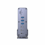 Unitek 15-in-1 Universal DisplayLink Triple 4K Docking Station with MST, HDMI, DP, USB-A, USB-C, SD card reader, Audio, RJ45 Ethernet - Space Grey - Image 4