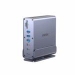 Unitek 15-in-1 Universal DisplayLink Triple 4K Docking Station with MST, HDMI, DP, USB-A, USB-C, SD card reader, Audio, RJ45 Ethernet - Space Grey